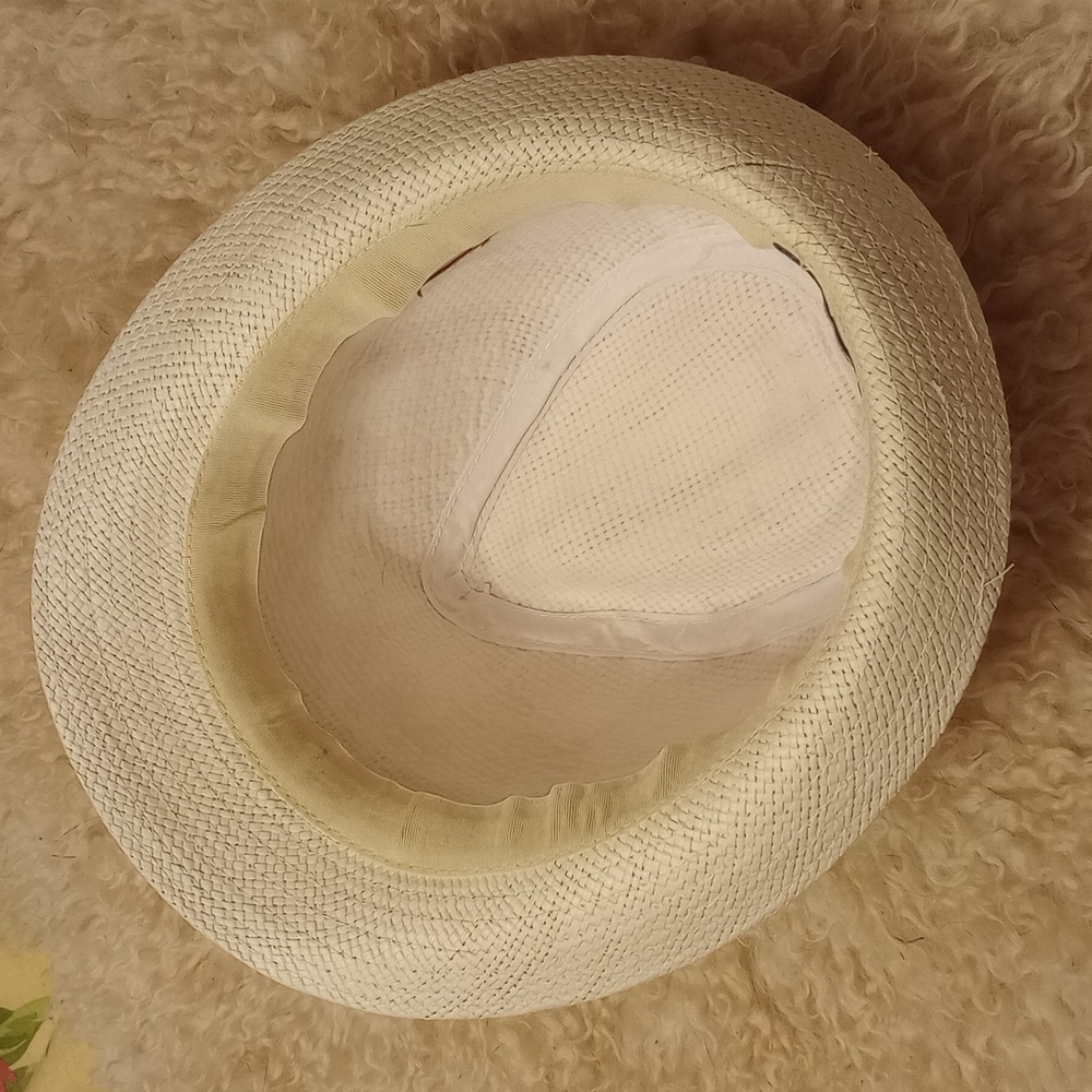 Panama Jack Woven Striped Hatband Fedora safari Hat XL- Worn 1X - Picture 5 of 7